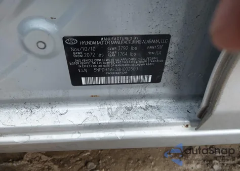 2011 Hyundai Elantra Gls from USA, damaged, VIN 5NPDH4AE3BH002603